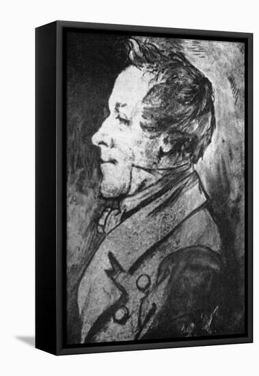 Johann Mayrhofer - portrait-Moritz Ludwig von Schwind-Framed Premier Image Canvas