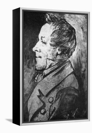 Johann Mayrhofer - portrait-Moritz Ludwig von Schwind-Framed Premier Image Canvas