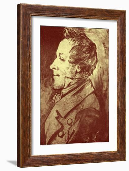 Johann Mayrhofer - portrait-Moritz Ludwig von Schwind-Framed Giclee Print