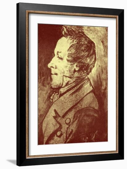 Johann Mayrhofer - portrait-Moritz Ludwig von Schwind-Framed Giclee Print