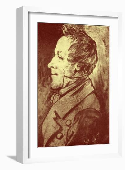 Johann Mayrhofer - portrait-Moritz Ludwig von Schwind-Framed Giclee Print