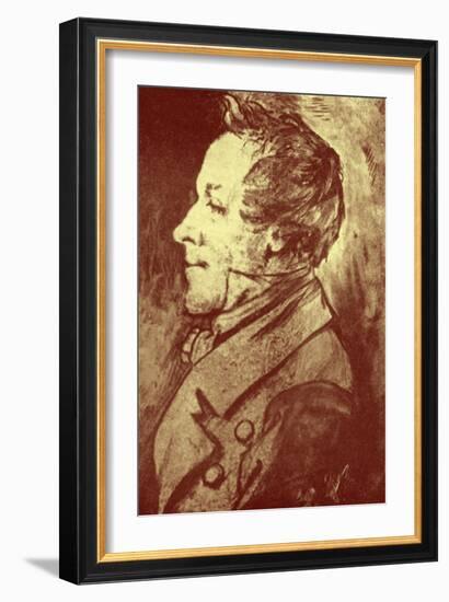 Johann Mayrhofer - portrait-Moritz Ludwig von Schwind-Framed Giclee Print