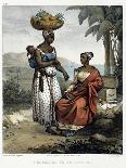 Negro Women of Rio-Janeiro, from 'Picturesque Voyage to Brazil', Published, 1835-Johann Moritz Rugendas-Framed Giclee Print