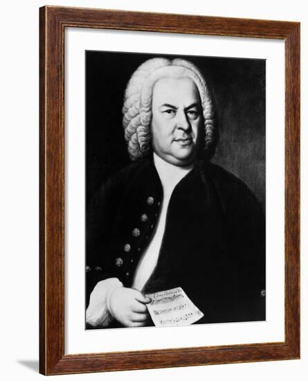 Johann Sebastian Bach, German Composer, Portrait by Elias Gottlieb Haussmann, 1746-null-Framed Photo