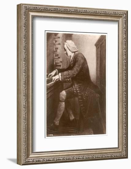 Johann Sebastian Bach German Organist and Composer at the Keyboard-null-Framed Photographic Print