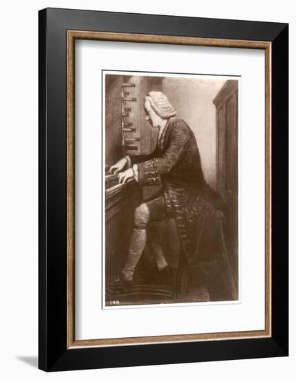 Johann Sebastian Bach German Organist and Composer at the Keyboard-null-Framed Photographic Print