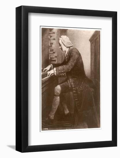 Johann Sebastian Bach German Organist and Composer at the Keyboard-null-Framed Photographic Print