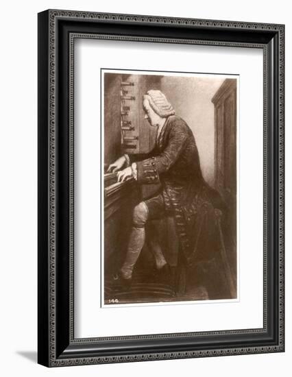 Johann Sebastian Bach German Organist and Composer at the Keyboard-null-Framed Photographic Print