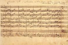 Pages from Score of the 'The Art of the Fugue', 1740S-Johann Sebastian Bach-Giclee Print