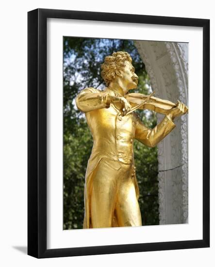 Johann Strauss Statue at Stadtpark, Vienna, Austria, Europe-Hans Peter Merten-Framed Photographic Print