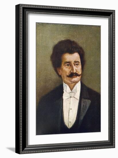 Johann Strauss (Younger) Austrian Musician-Rudolf Klingsbogl-Framed Art Print