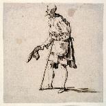 Countryman Seated Refreshing Himself and a Dwarf with Bagpipes-Johann Wilhelm Baur-Giclee Print