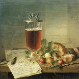 Still Life with a Glass of Champagne, 1855-Johann Wilhelm Preyer-Giclee Print