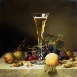 Still Life with a Glass of Champagne, 1855-Johann Wilhelm Preyer-Mounted Giclee Print