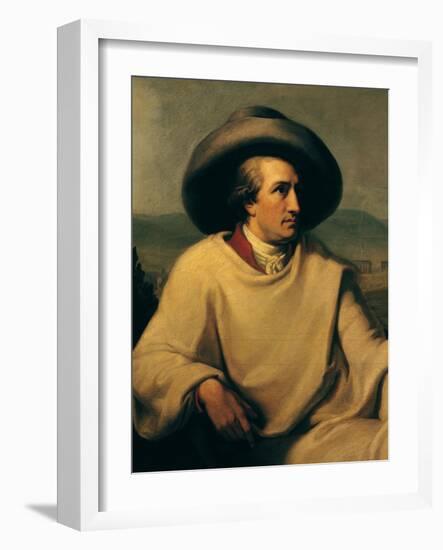 Johann Wolfgang Von Goethe (1749-1832) in the Campagna, circa 1790-Johann Heinrich Wilhelm Tischbein-Framed Giclee Print