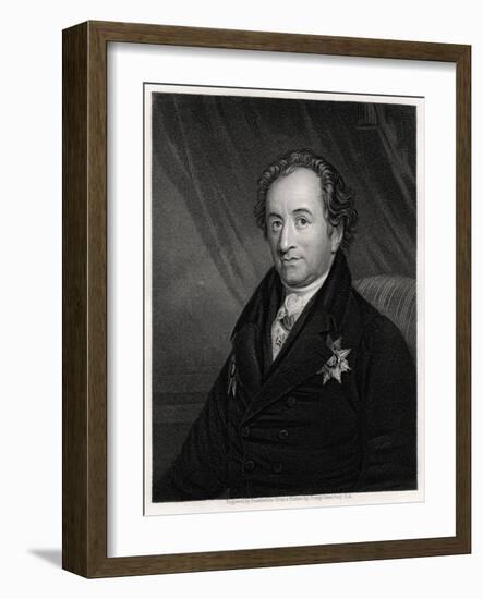 Johann Wolfgang Von Goethe, German Poet, Dramatist and Scientist, 19th Century-James Posselwhite-Framed Giclee Print