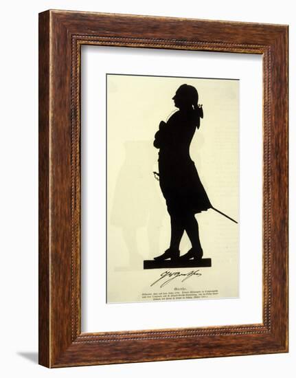 Johann Wolfgang Von Goethe German Writer and Scientist in Silhouette-null-Framed Photographic Print