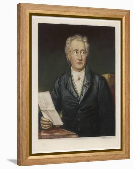 Johann Wolfgang Von Goethe German Writer and Scientist-Joseph Karl Stieler-Framed Stretched Canvas