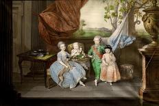 The Children of Ferdinand of Parma (Louis, Carolina, Maria Antonia and Carlott), 1778-Johann Zoffani-Framed Premier Image Canvas