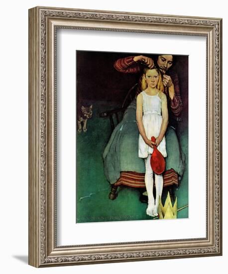 "Johanna's Christmas Star", December 18,1937-Norman Rockwell-Framed Giclee Print