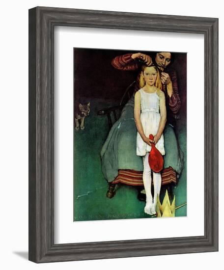 "Johanna's Christmas Star", December 18,1937-Norman Rockwell-Framed Giclee Print