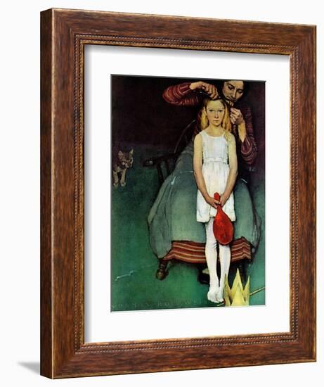 "Johanna's Christmas Star", December 18,1937-Norman Rockwell-Framed Giclee Print