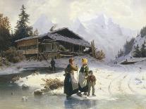 Frozen Winter Landscape-Johannes Bartholomaus Duntze-Giclee Print