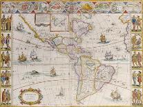 Early World Map 1630-Johannes Blaeu-Mounted Giclee Print