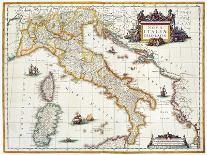 Map Of Italy, 1631-Johannes Blaeu-Framed Giclee Print