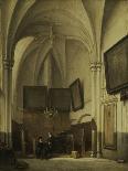 Interior of a German Synagogue in the Hague, 1875-80 (Oil on Canvas)-Johannes Bosboom-Giclee Print