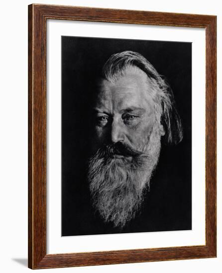 Johannes Brahms (1833-97)-null-Framed Photographic Print