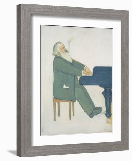 Johannes Brahms at the Piano-Willy von Beckerath-Framed Giclee Print