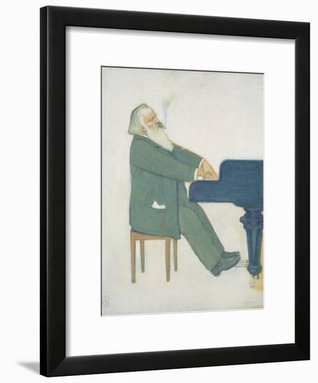 Johannes Brahms at the Piano-Willy von Beckerath-Framed Giclee Print