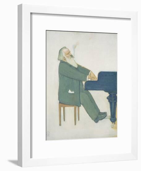 Johannes Brahms at the Piano-Willy von Beckerath-Framed Giclee Print