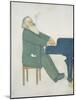 Johannes Brahms at the Piano-Willy von Beckerath-Mounted Giclee Print