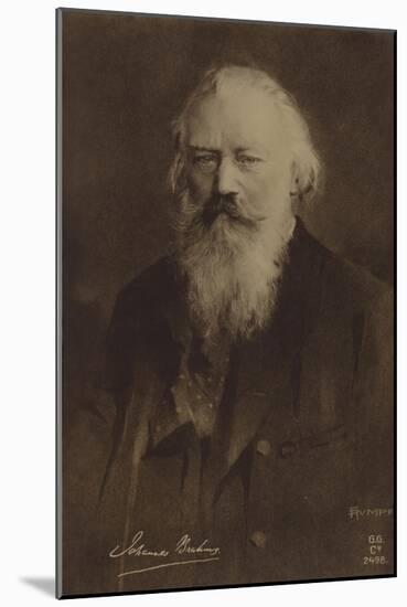 Johannes Brahms, German Composer and Pianist (1833-1897)-German School-Mounted Giclee Print