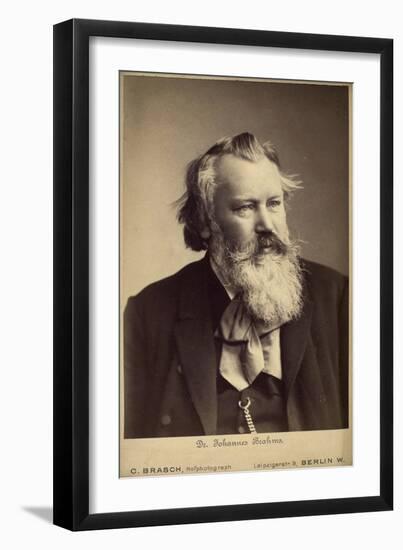 Johannes Brahms, German Composer and Pianist, 1889-C Brasch-Framed Giclee Print