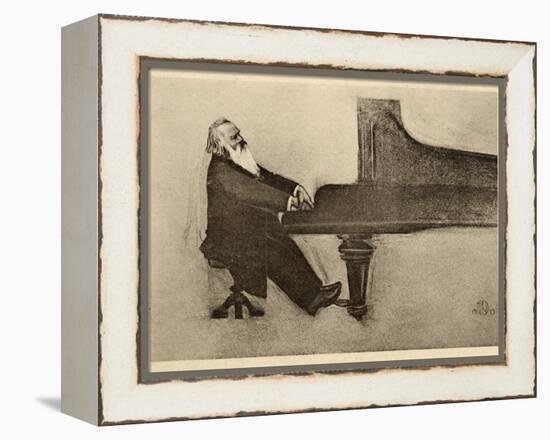 Johannes Brahms German Musician-null-Framed Premier Image Canvas