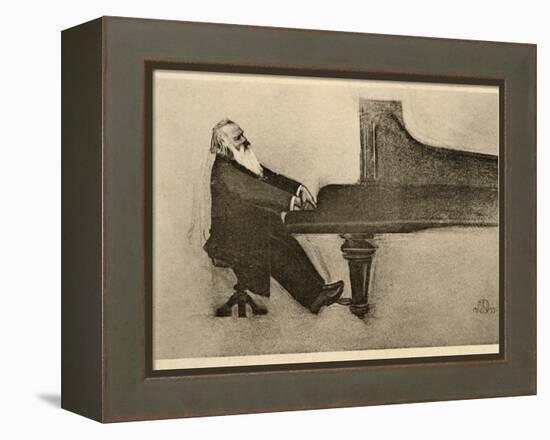 Johannes Brahms German Musician-null-Framed Premier Image Canvas