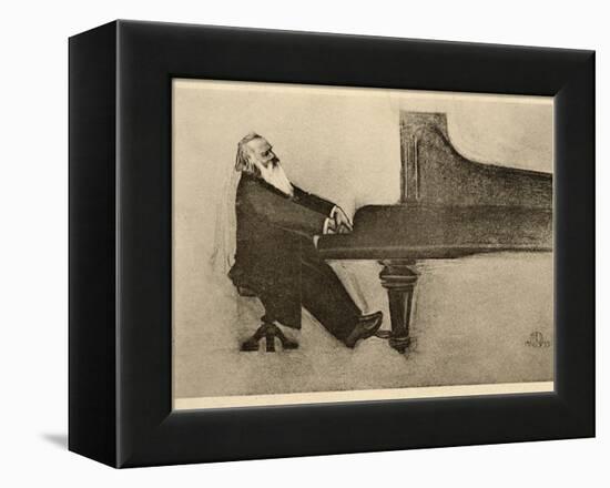 Johannes Brahms German Musician-null-Framed Premier Image Canvas