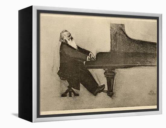 Johannes Brahms German Musician-null-Framed Premier Image Canvas