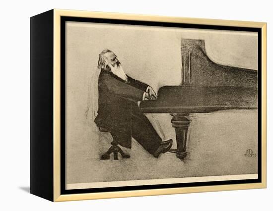 Johannes Brahms German Musician-null-Framed Premier Image Canvas