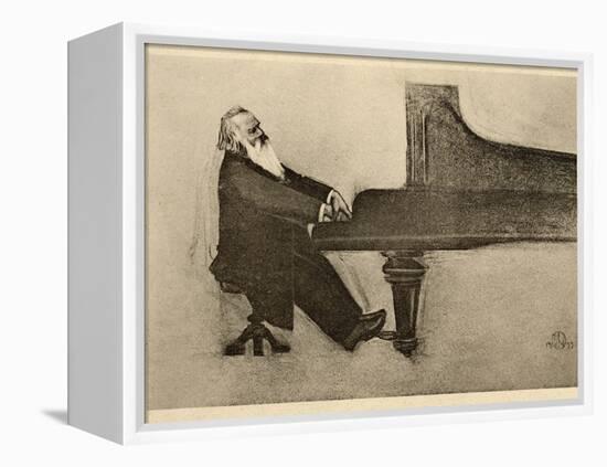Johannes Brahms German Musician-null-Framed Premier Image Canvas