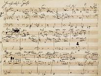 Handwritten Score for German Requiem-Johannes Brahms-Framed Giclee Print