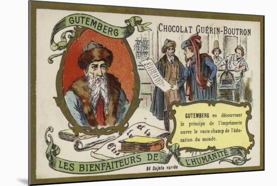 Johannes Gutenberg, German, Engraver, Inventor and Printer-null-Mounted Giclee Print
