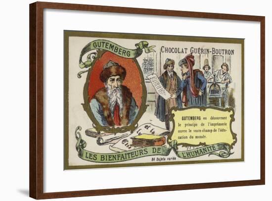 Johannes Gutenberg, German, Engraver, Inventor and Printer-null-Framed Giclee Print