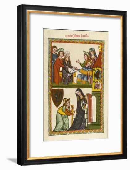 Johannes Hadlaub Poet and Minnesinger Citizen of Zurich Died in 1340-null-Framed Art Print