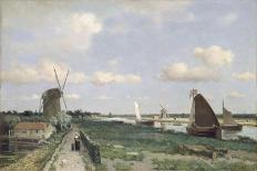 View of the Trekvliet Canal Near the Hague, 1870-Johannes Hendrik Weissenbruch-Laminated Giclee Print