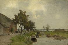 View of the Trekvliet Canal Near the Hague, 1870-Johannes Hendrik Weissenbruch-Mounted Giclee Print