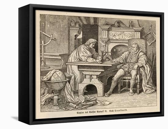 Johannes Kepler German Astronomer with Rudolf II-Trentwald-Framed Stretched Canvas